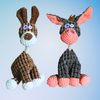Fun Pet Toy Donkey Shape Corduroy Chew Toy For Dogs Puppy Squeaker